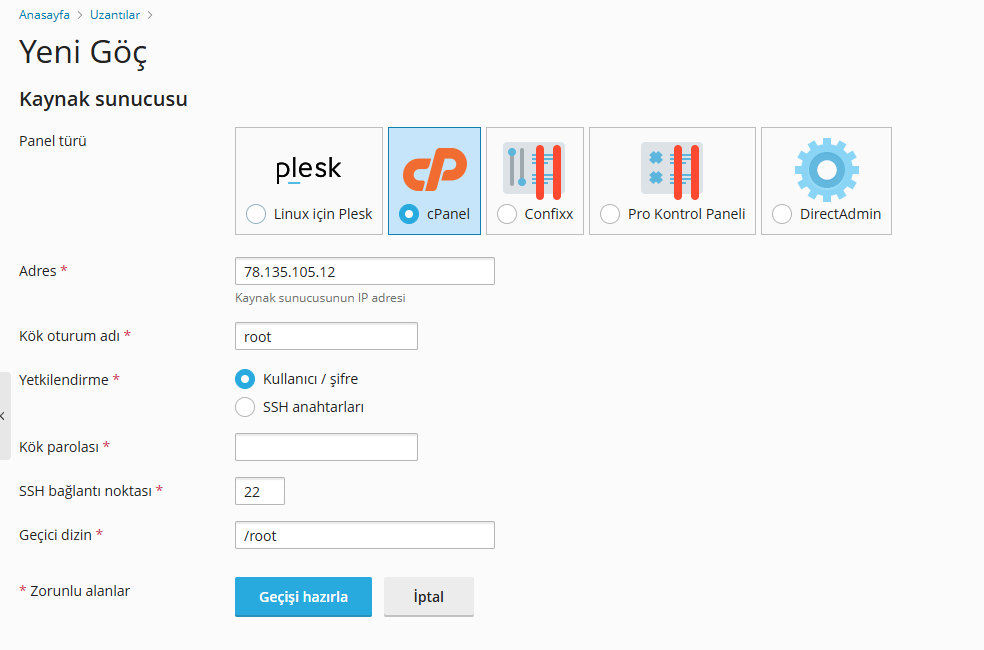 plesk migrator