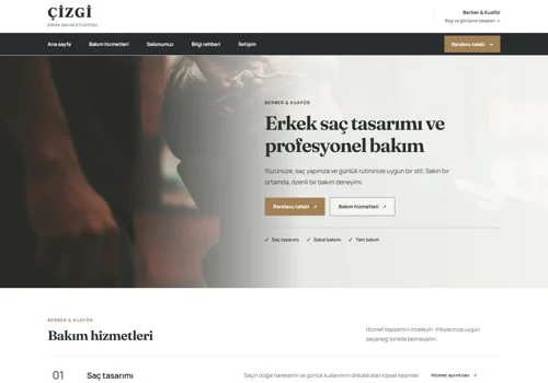 Berber II — Çizgi hazır WordPress site tasarımı