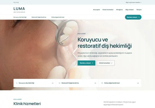 Diş Kliniği II — Luma hazır WordPress site tasarımı