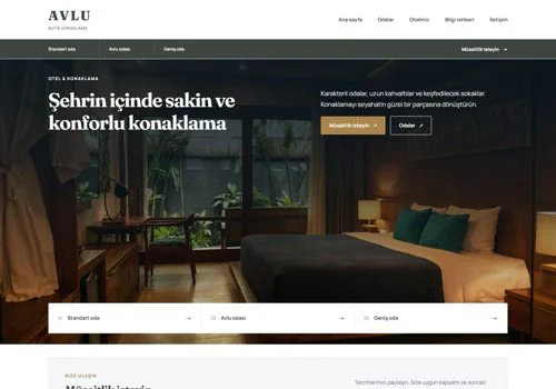 Butik Otel II — Avlu hazır WordPress site tasarımı