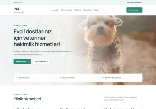 Veteriner II — Pati hazır WordPress site tasarımı