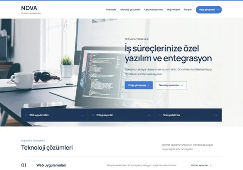 Yazılım II — Nova hazır WordPress site tasarımı