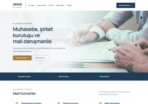Mali Müşavir II — Denge hazır WordPress site tasarımı