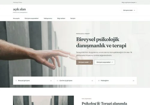 Psikolog II — Açık Alan hazır WordPress site tasarımı