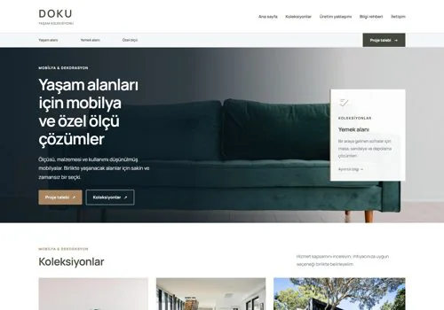 Mobilya II — Doku hazır WordPress site tasarımı