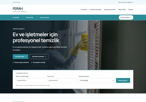 Temizlik II — Ferah hazır WordPress site tasarımı
