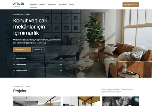 İç Mimarlık — Atelier hazır WordPress site tasarımı