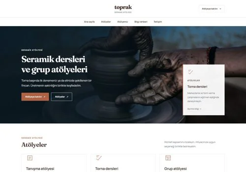Seramik — Toprak hazır WordPress site tasarımı