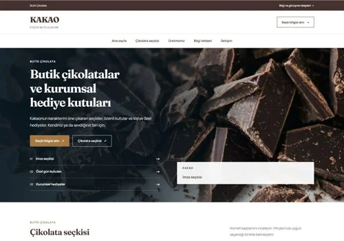 Butik Çikolata — Kakao hazır WordPress site tasarımı