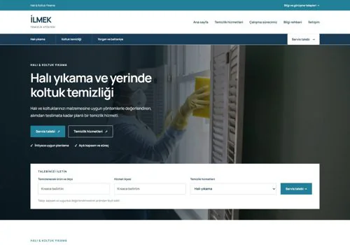 Halı Yıkama — İlmek hazır WordPress site tasarımı