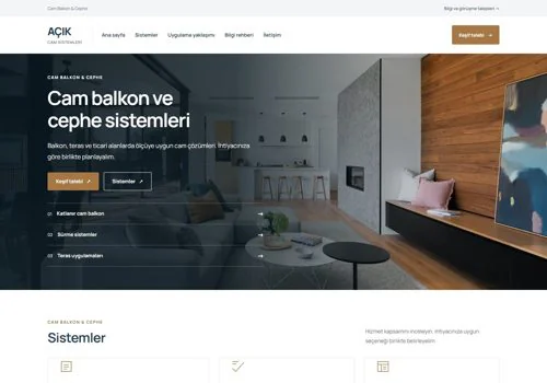 Cam Balkon — Açık hazır WordPress site tasarımı