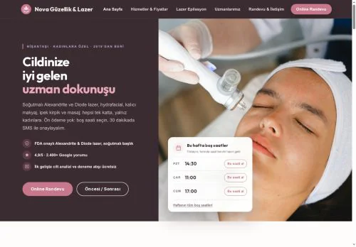 Güzellik Merkezi & Lazer hazır WordPress site tasarımı