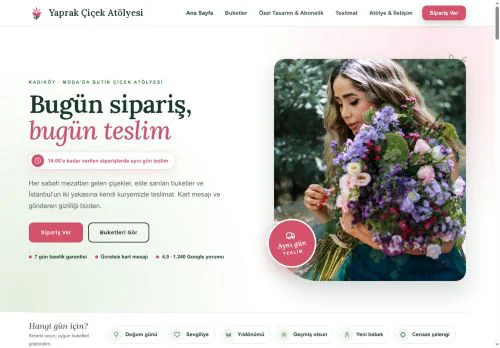 Çiçekçi hazır WordPress site tasarımı