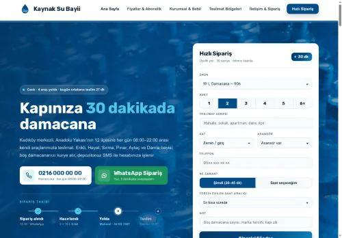 Su & İçecek Bayii hazır WordPress site tasarımı