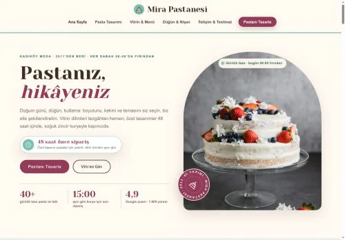 Pastane & Butik Tatlı hazır WordPress site tasarımı