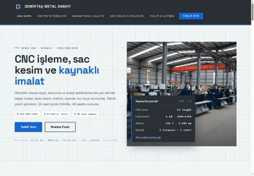 Sanayi & Üretim Firması hazır WordPress site tasarımı