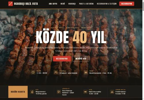 Kebapçı & Ocakbaşı hazır WordPress site tasarımı