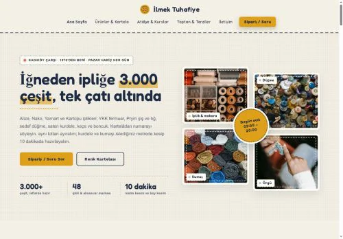 Tuhafiye & Hobi Malzemeleri hazır WordPress site tasarımı