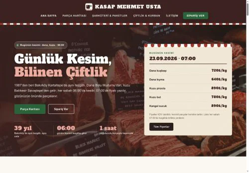 Kasap & Şarküteri hazır WordPress site tasarımı