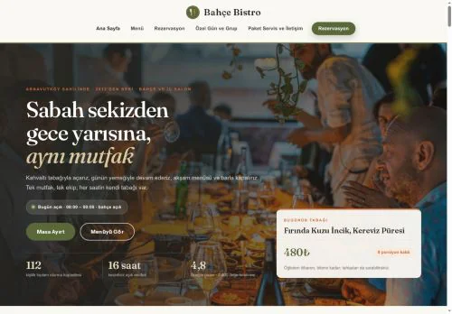 Restoran & Kafe hazır WordPress site tasarımı