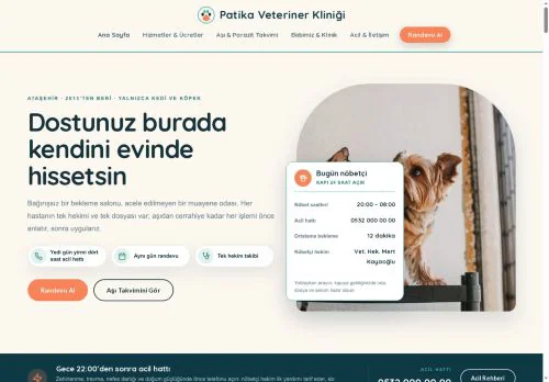 Veteriner Kliniği hazır WordPress site tasarımı