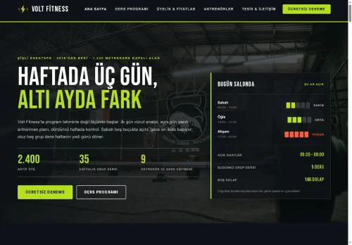 Spor Salonu & Fitness hazır WordPress site tasarımı
