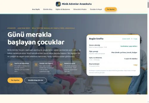 Anaokulu & Kreş hazır WordPress site tasarımı