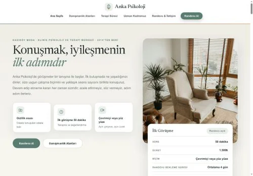 Psikolog & Terapi Merkezi hazır WordPress site tasarımı