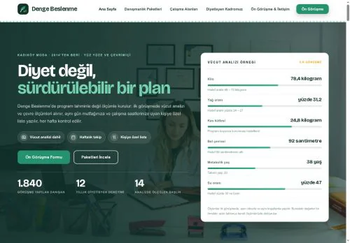 Diyetisyen & Beslenme Danışmanlığı hazır WordPress site tasarımı