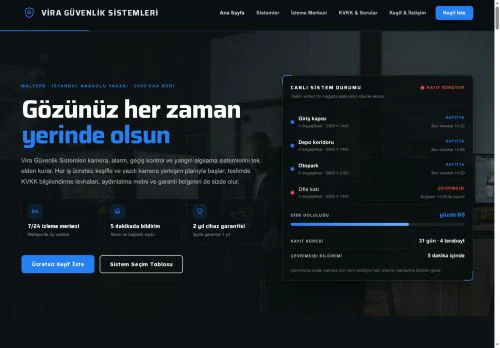 Güvenlik & Kamera Sistemleri hazır WordPress site tasarımı