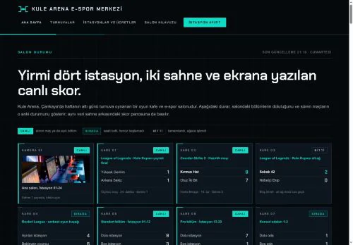 Oyun Kafe & E-spor Merkezi hazır WordPress site tasarımı