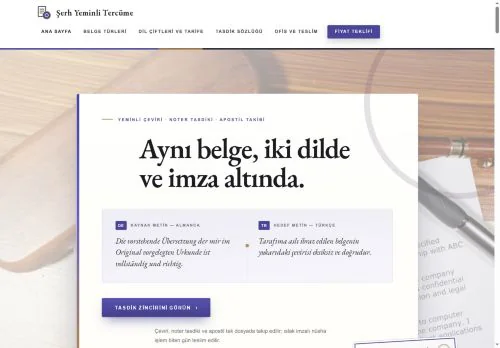 Yeminli Tercüme Bürosu hazır WordPress site tasarımı