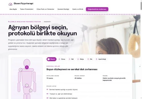 Fizyoterapi & Rehabilitasyon Merkezi hazır WordPress site tasarımı
