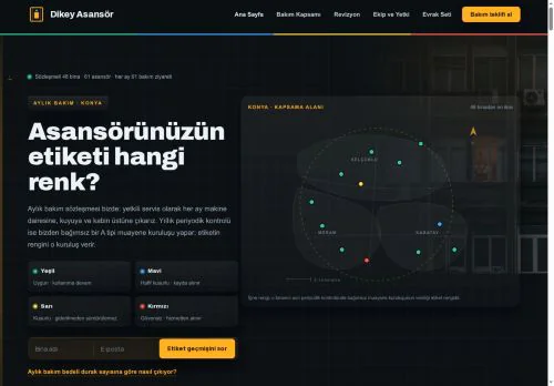 Asansör Bakım & Yıllık Kontrol hazır WordPress site tasarımı