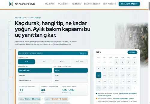 Asansör Servis & Bakım Kapsamı hazır WordPress site tasarımı
